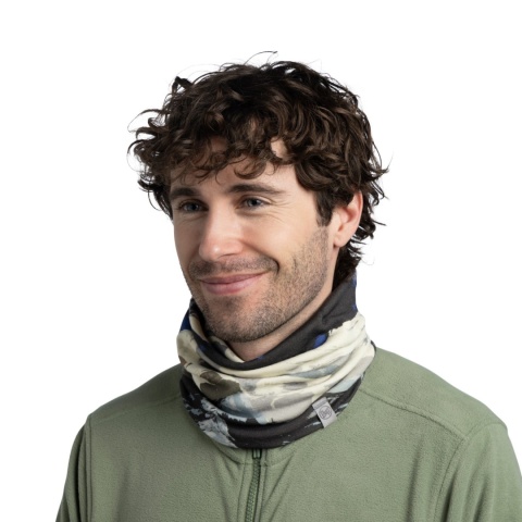 Komin z wełny merino Buff Merino Heavyweight Prints Neckwear - onlar blue - model 3