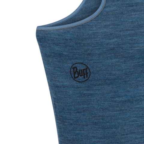 Kominiarka z wełny merino Buff Merino Lightweight Balaclava - multistripes (szary) - detal