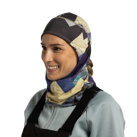 Kominiarka z wełny merino Buff Merino Midweight Hinged Balaclava - kans multi - model 2