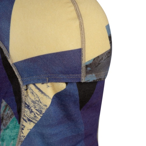 Kominiarka z wełny merino Buff Merino Midweight Hinged Balaclava - kans multi - detal