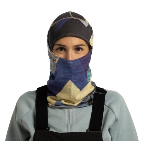 Kominiarka z wełny merino Buff Merino Midweight Hinged Balaclava - kans multi - model 3