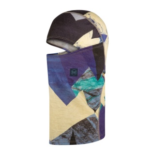 Kominiarka z wełny merino Buff Merino Midweight Hinged Balaclava - kans multi