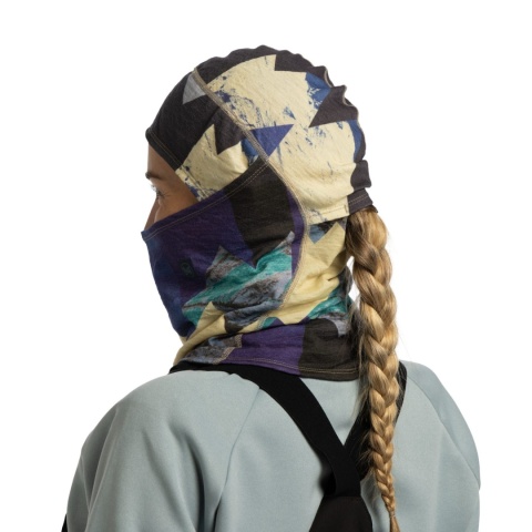 Kominiarka z wełny merino Buff Merino Midweight Hinged Balaclava - kans multi - model 4
