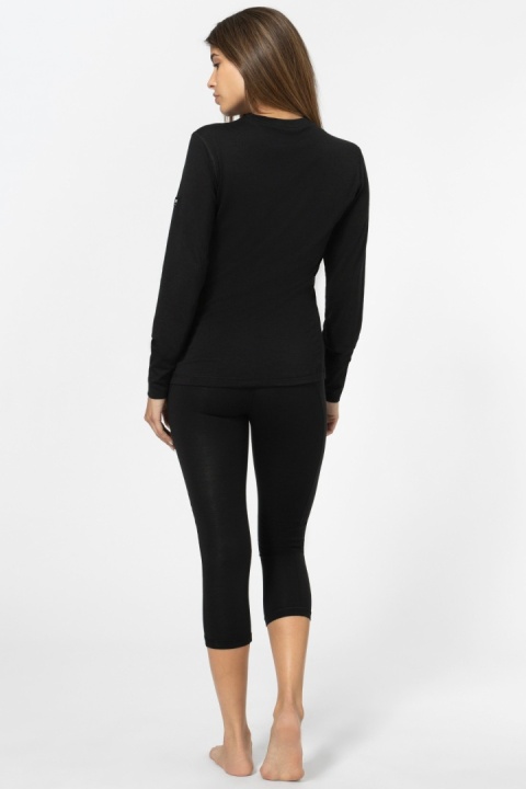 Koszulka damska z wełny merino Super.Natural Tundra 175 LS z długim rękawem - czarny - model 2