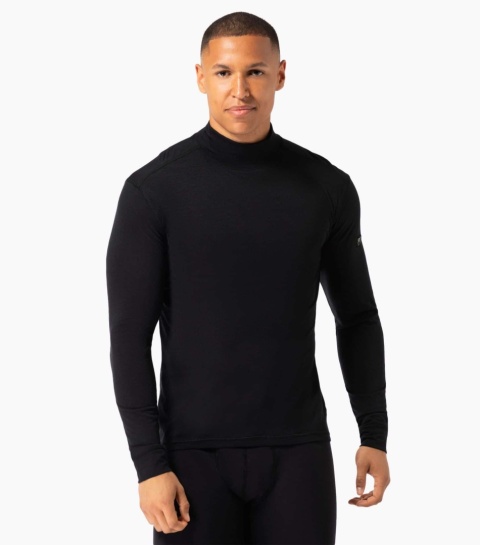Koszulka męska z wełny merino Super.Natural Tundra 175 Turtleneck z długim rękawem - czarny - model