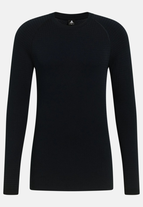 Koszulka termoaktywna męska Odlo Performance Warm Base Layer Top - czarny - przód
