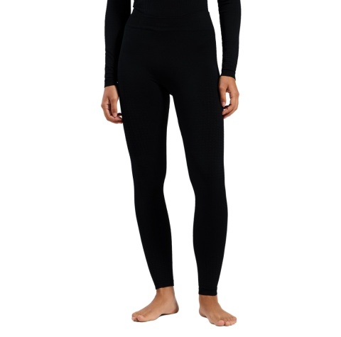 Legginsy termoaktywne damskie Odlo Performance Warm Base Layer Bottoms - czarny - główne