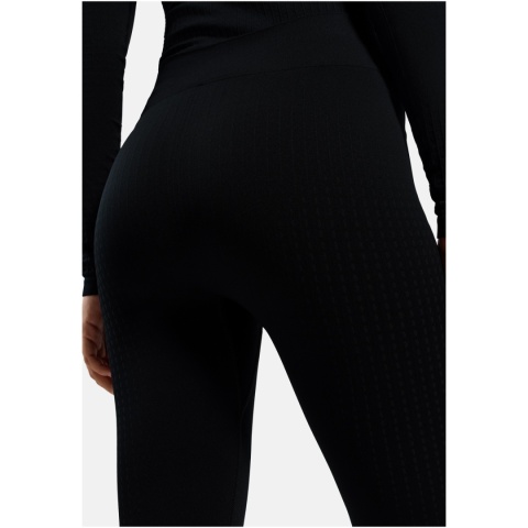 Legginsy termoaktywne damskie Odlo Performance Warm Base Layer Bottoms - czarny - detal 1
