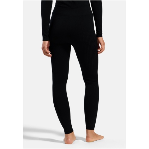 Legginsy termoaktywne damskie Odlo Performance Warm Base Layer Bottoms - czarny - tył