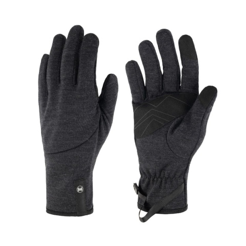 Rękawiczki z wełny merino Buff Merino Fleece Gloves - czarny - głóne