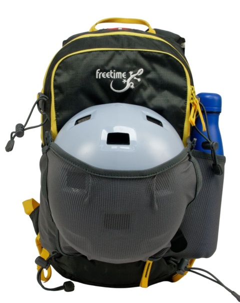 Plecak turystyczny Freetime Peak 15 - dark grey - uchwyt na kask