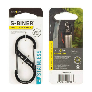 Karabińczyk Nite Ize S-Biner Stainless Steel #3 - czarny