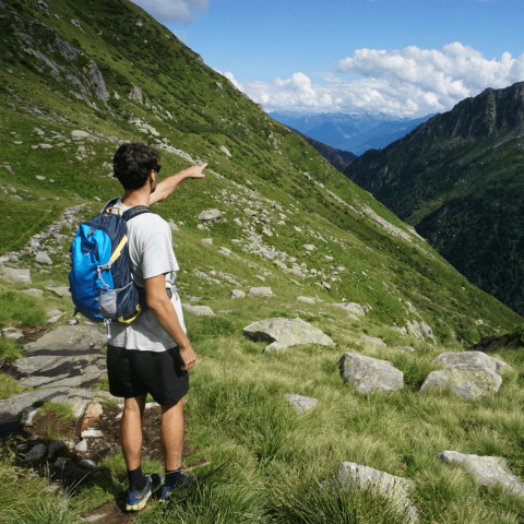 Plecak Freetime Peak niebieski - w terenie