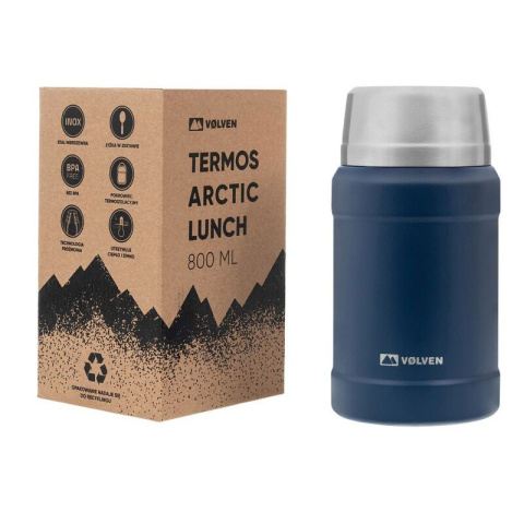 Termos na jedzenie Volven Arctic Lunch 800 ml - granatowy - opakowanie